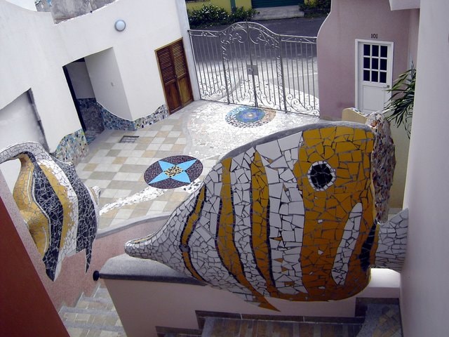 Mosaic courtyard by David Basantes